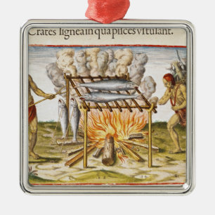 Ornamento De Metal Peixes do cozinhar