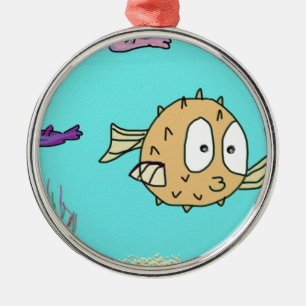 Ornamento De Metal peixes do sopro