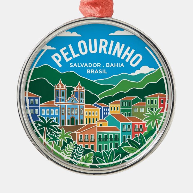 Ornamento De Metal Pelourinho Brasil (Frente)