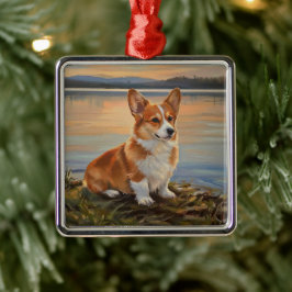 Ornamento De Metal Pembrook Welsh Corgi