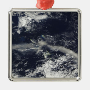 Ornamento De Metal Pena das colinas de Soufriere, Montserrat da cinza