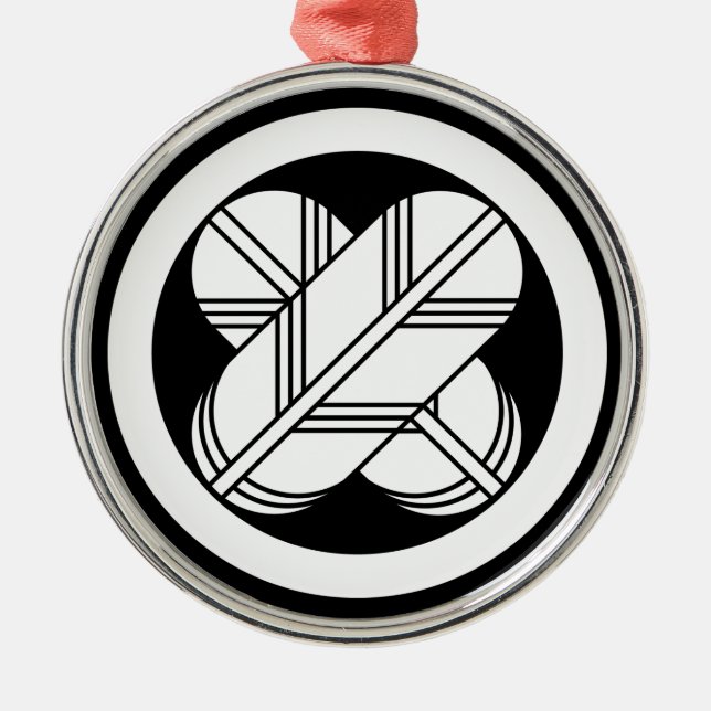 Ornamento De Metal Penas de gavião intersetadas em círculo (Frente)