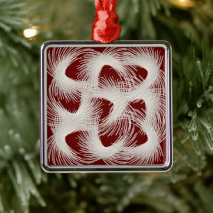 Ornamento De Metal Penas voadoras brancas
