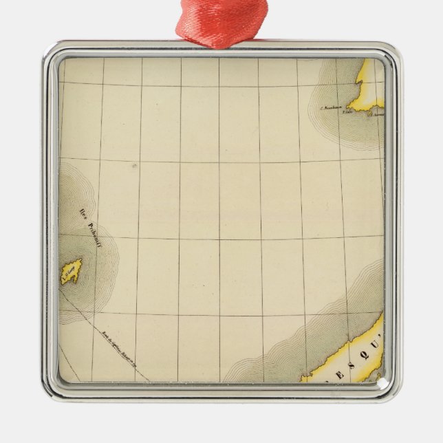 Ornamento De Metal Península de Alaska (Frente)