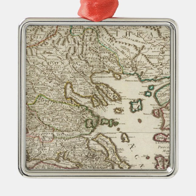 Ornamento De Metal Península de Balcãs, piscina, Macedónia (Frente)