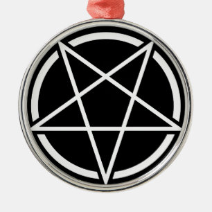 Ornamento De Metal Pentagram No.1 (branco)