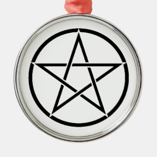 Ornamento De Metal Pentagrama do Wiccan