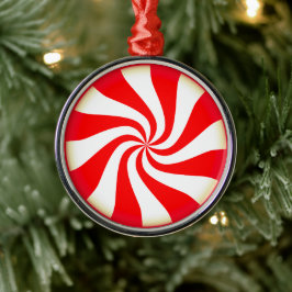 Ornamento De Metal Peppermint Candy