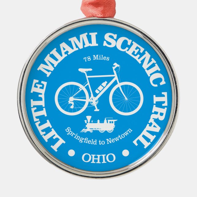 Ornamento De Metal Pequeno Caminho Cênico de Miami (ciclismo) (Frente)
