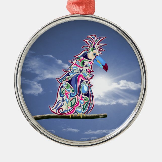 Ornamento De Metal Perch (Frente)