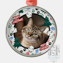 Personalizado Natal Foto Gato Pet