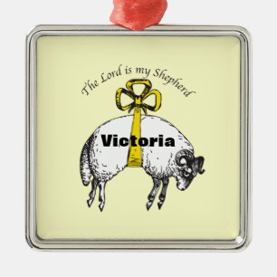 Ornamento De Metal Personalizado O SENHOR é meu pastor Salm 23