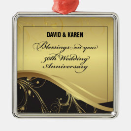 Ornamento De Metal Personalizar, 50º Aniversário Religioso