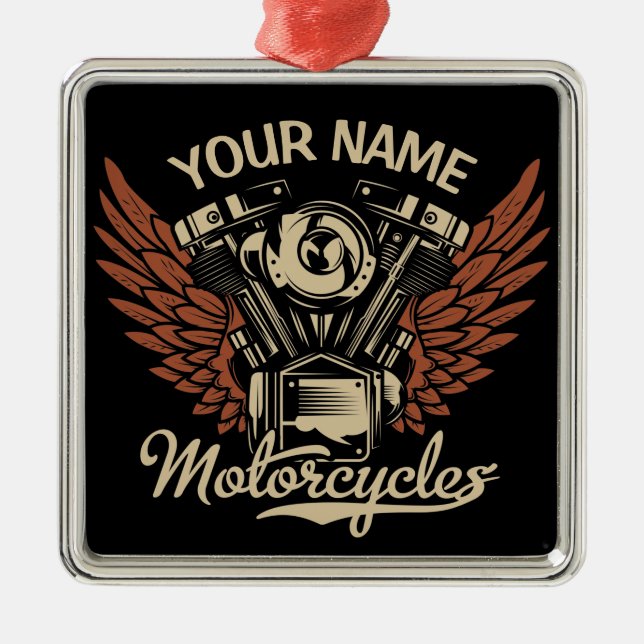 Ornamento De Metal Personalizar Garagem de Motocicletas Biker (Frente)