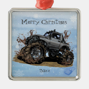Ornamento De Metal Personalizar o caminhão do Big Monster Off Road Ad