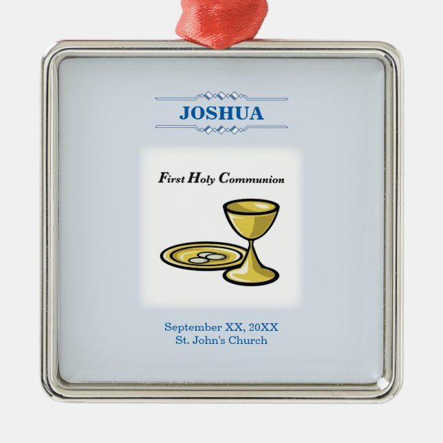 Ornamento De Metal Personalizar, primeiro órgão comunitário e sangue (Frente)