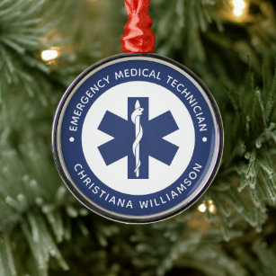 Ornamento De Metal Personalizar símbolo EMT - Técnico médico de emerg