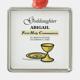 Ornamento De Metal Personalizável, Godchild First Communance Chalice
