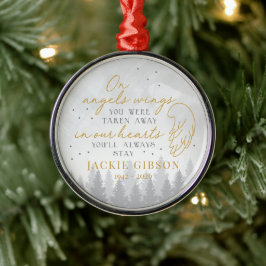 Ornamento De Metal Personalized On Angels Wings
