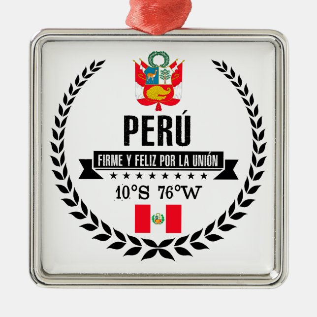 Ornamento De Metal Peru (Frente)
