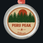 Ornamento De Metal Peru Peak Wilderness Vermont<br><div class="desc">The Peru Peak Wilderness is one of eight wilderness areas in the Green Mountain National Forest in the U.S. state of Vermont.</div>