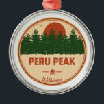 Ornamento De Metal Peru Peak Wilderness Vermont<br><div class="desc">The Peru Peak Wilderness is one of eight wilderness areas in the Green Mountain National Forest in the U.S. state of Vermont.</div>