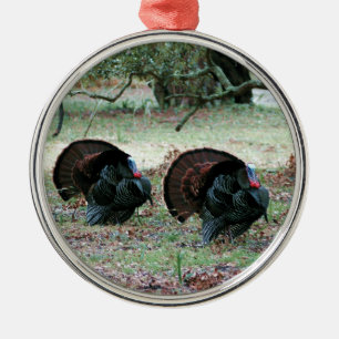 Ornamento De Metal Perus selvagens do Dia de Ação de Graças em cam