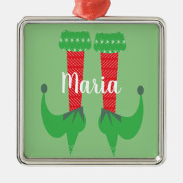 Ornamento De Metal Pés De Elf Bonitos Retro Presente No Natal