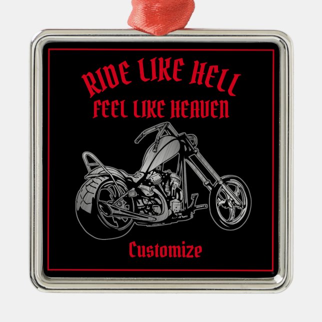Ornamento de Metal Pesado Biker (Frente)