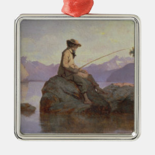 Ornamento De Metal Pesca