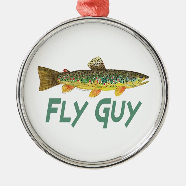 Ornamento De Metal Pesca com moscas (Frente)