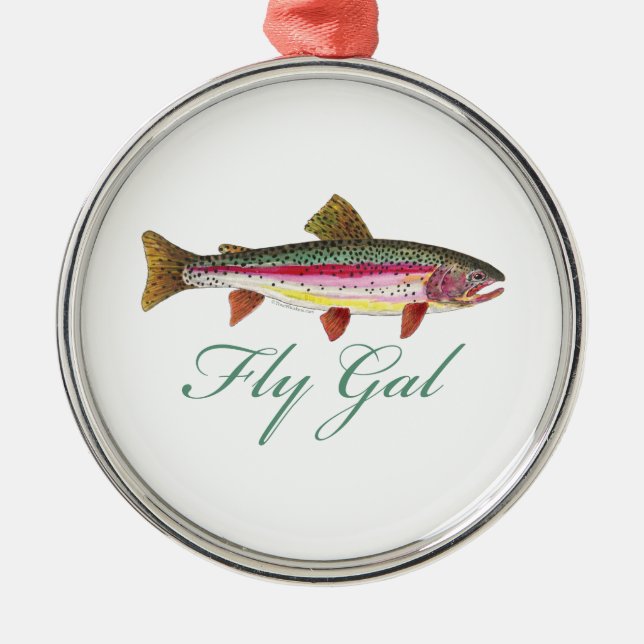 Ornamento De Metal Pesca com moscas (Frente)