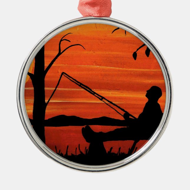 Ornamento De Metal Pesca ida (Frente)