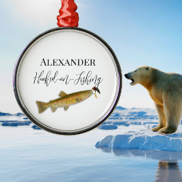 Ornamento De Metal Pescadores voam pescando chapéu