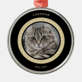 Ornamento De Metal Pet Cat Foto Ornamental Lembrando Um Amado