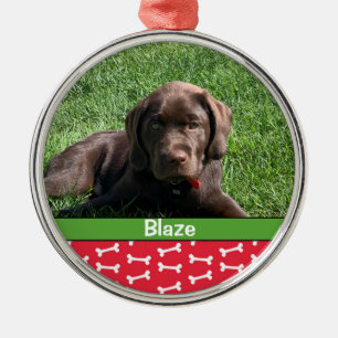 Ornamento De Metal Pet Fotográfico Personalizado De Cães Festivos