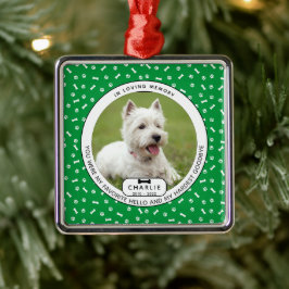 Ornamento De Metal Pet Memorial Metal Ornament
