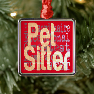 Ornamento De Metal Pet Sitter Extraordinaire