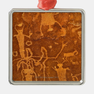 Ornamento De Metal Petroglyphs do nativo americano, painel de