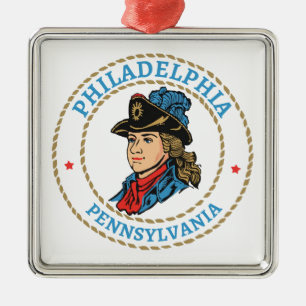 Ornamento De Metal Philadelphia Pennsylvania Colonial