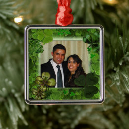 Ornamento De Metal Photo St. Patrick's Day Ornament