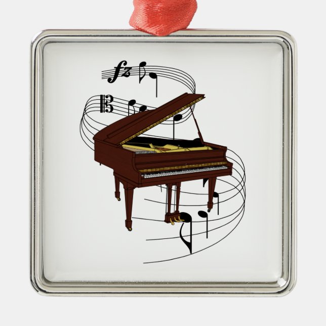 Ornamento De Metal Piano (Frente)