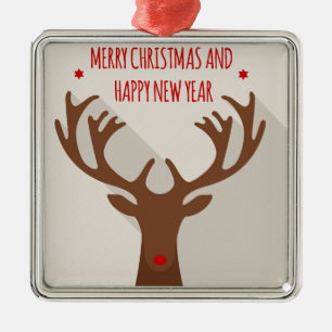 Ornamento De Metal Pica-de-rena-natalina legal elk moderna