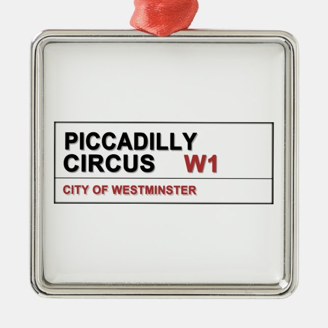 Ornamento De Metal Piccadilly Circus London (Frente)