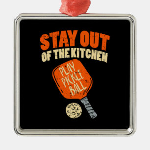 Ornamento De Metal Pickleball - Fique Fora Da Cozinha