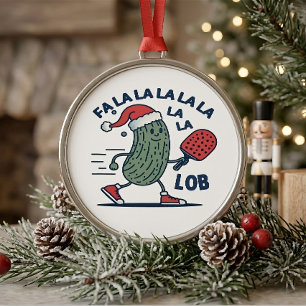 Ornamento De Metal Pickleball Natal