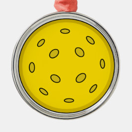 Ornamento De Metal Pickleball no Natal
