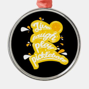 Ornamento De Metal Pickleball - Viva Ria Jogue Pickleball