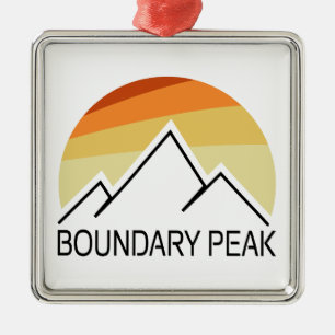 Ornamento De Metal Pico Boundary Nevada Retro