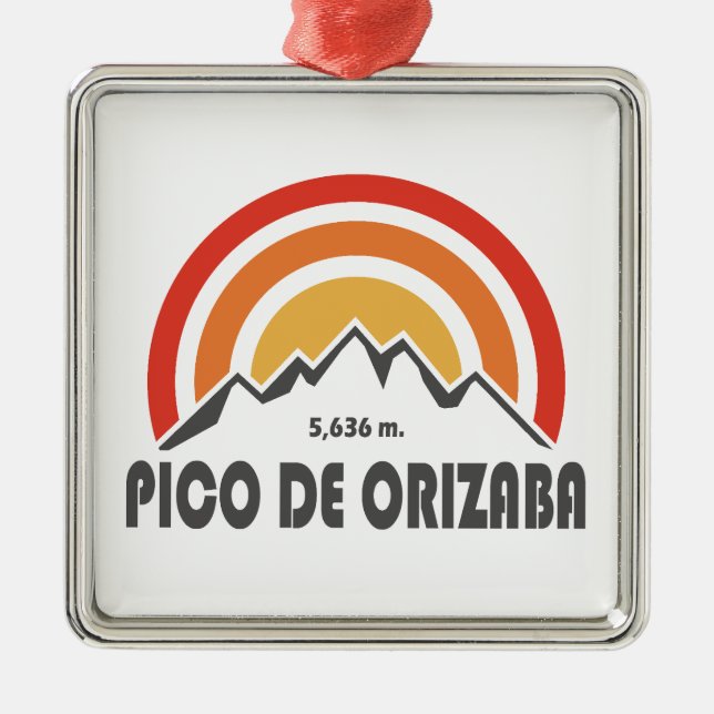 Ornamento De Metal Pico de Orizaba México (Frente)
